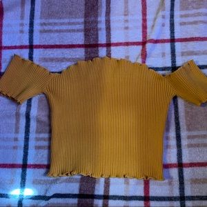 Yellow crop top